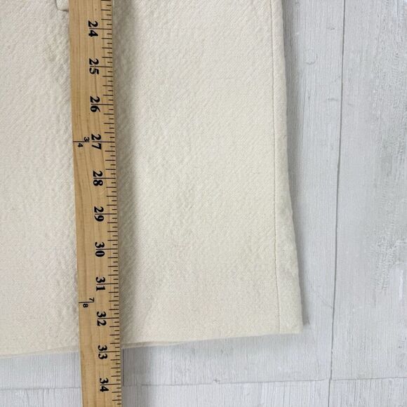 Zara Oversized Textured Wool Blend Coat Women XL Ivory Long Jacket Blazer NEW - Picture 14 of 16